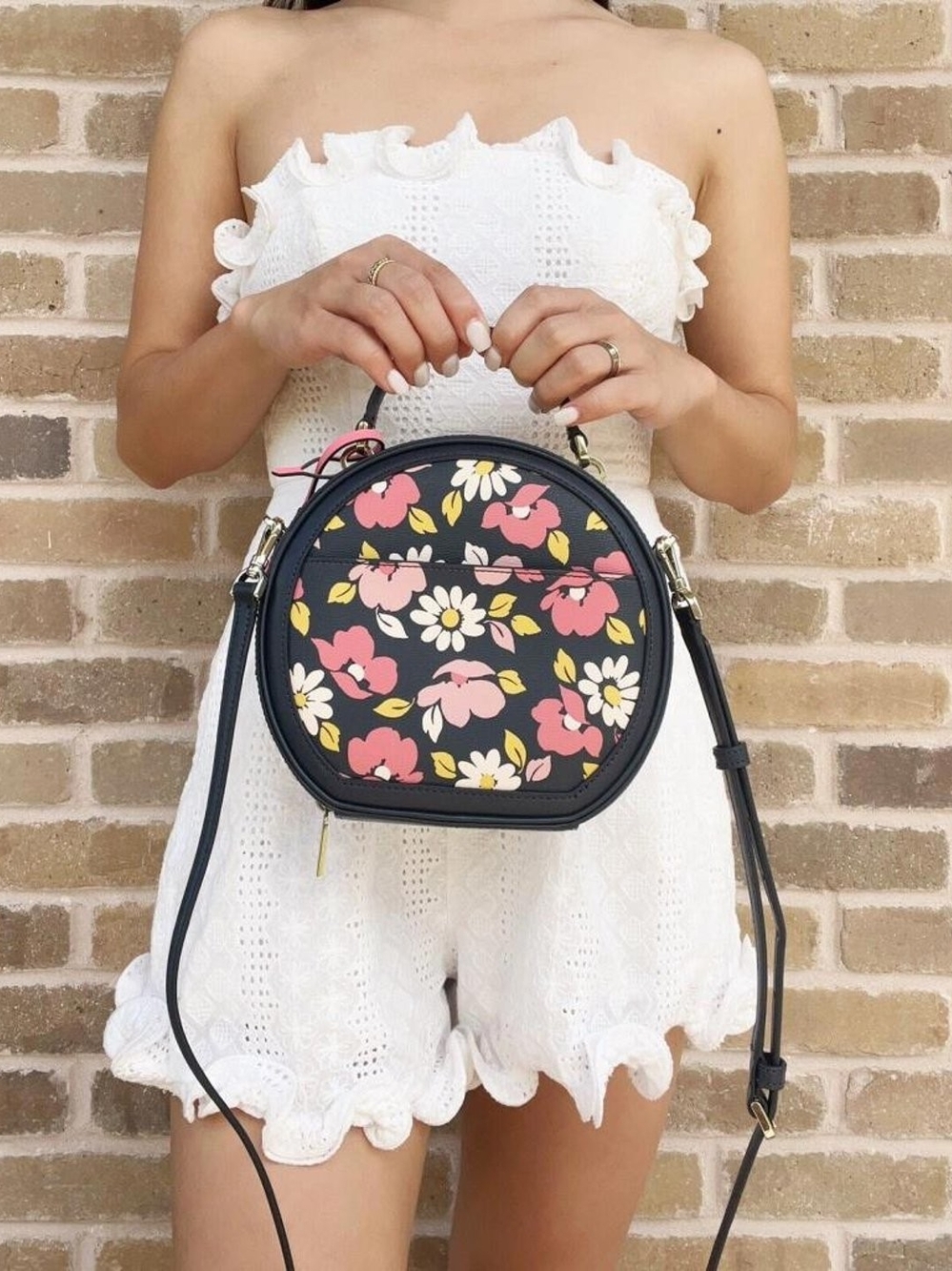 NWT Kate Spade New York Traveler Canteen Crossbody Bag - Blue Floral Print